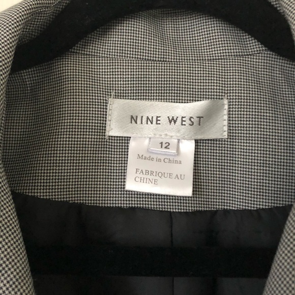 Nine West Grey Checkered One-button Blazer - Picture 5 of 16